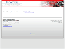 Tablet Screenshot of frontiersresearch.org